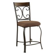 ACME Furniture Hakesa Counter Height Chair, Cherry & Antique black (Set of 2)
