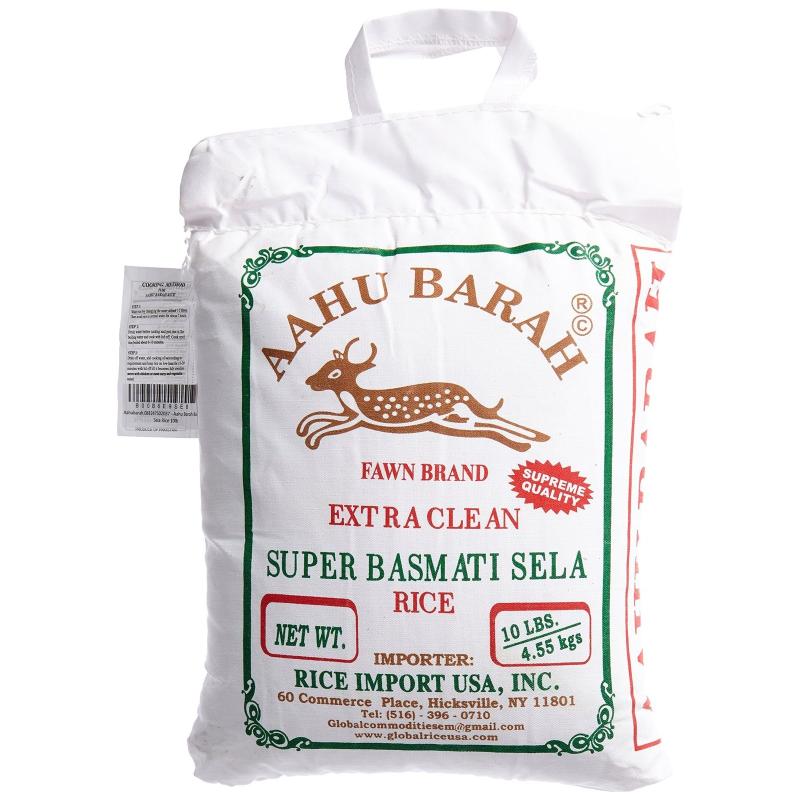 Aahu Barah Basmati Sela Rice 10lb