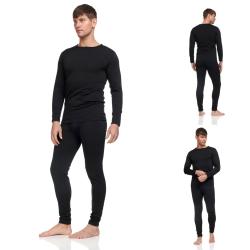Mens Winter Ultra-Soft Fleece Lined Thermal Top & Bottom Long John Underwear Set  (2XL Size)
