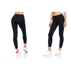 Womens Soft Stretch Cotton High Waisted Leggings Long Workout Yoga Pant Fitness     (Large Size)