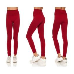 Women's Fleece Lined Leggings Solid Colors Winter Thick Warm Thermal Stretchy