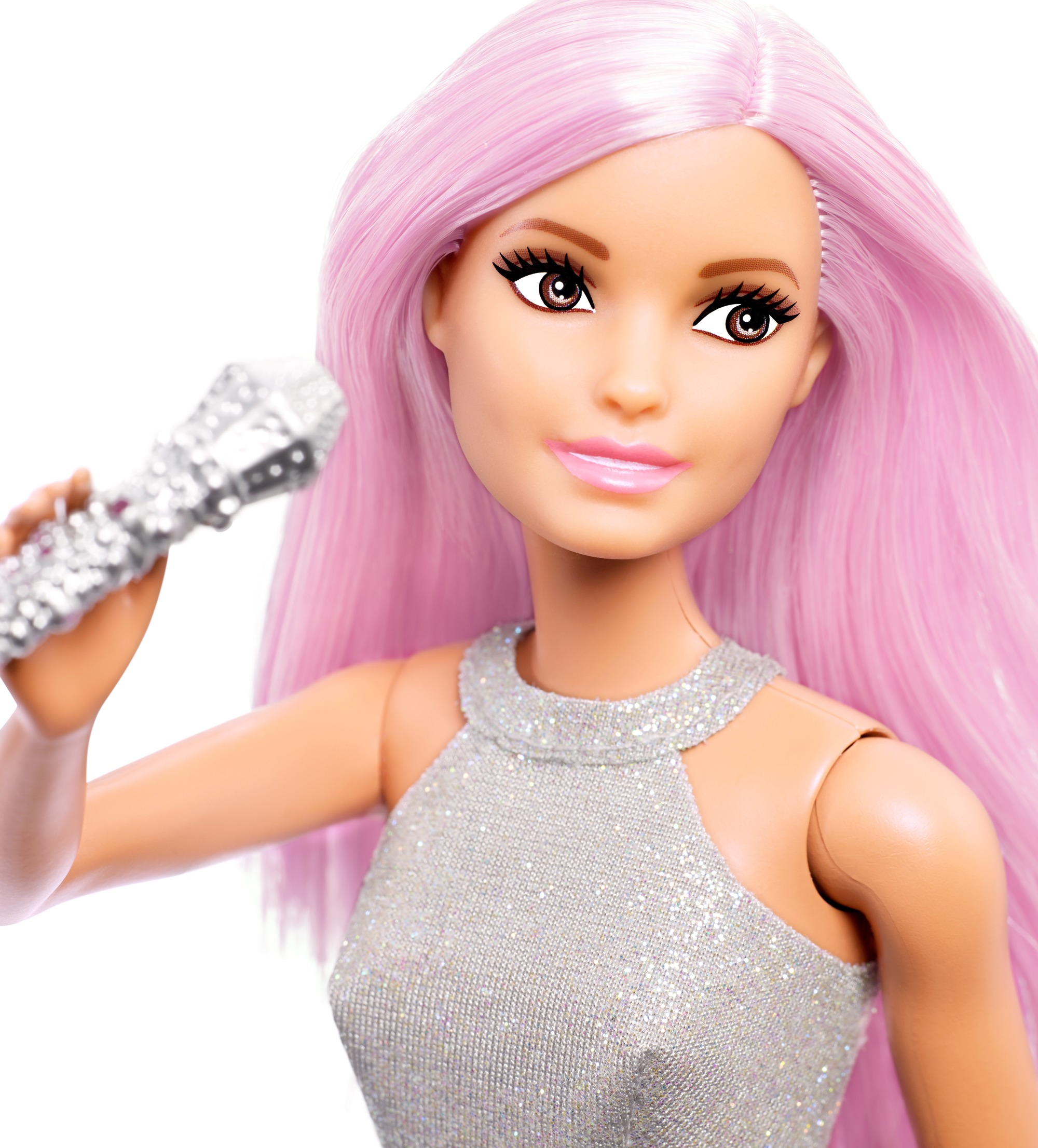 Premium AI Image  Barbie doll blonde hair wearing pink trendy hip hop  style outfit in studio